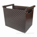 Leather Storage Baskets for Office and Household Use, Sizes 31 x 22 x 28.5/38.5 x 26 x 27.5cm